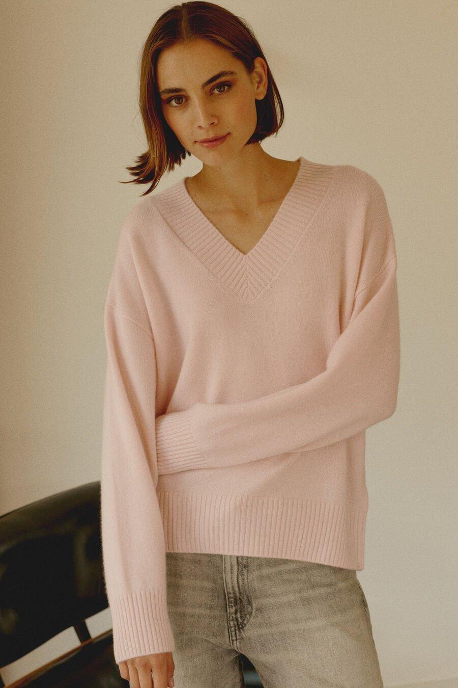 Repeat Cashmere Diepe V-hals Trui Van Biologisch Cashmere