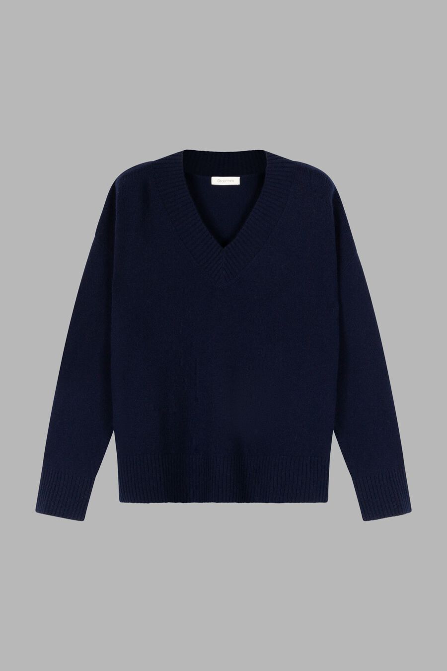repeat cashmere Diepe V-hals trui van biologisch cashmere