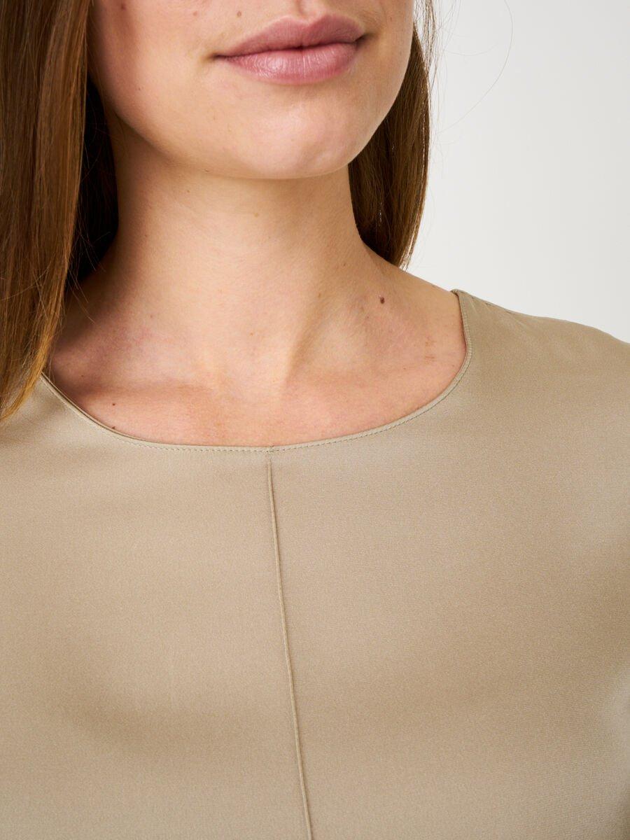 Repeat Cashmere Elastische Zijden Top Met Koordsluiting