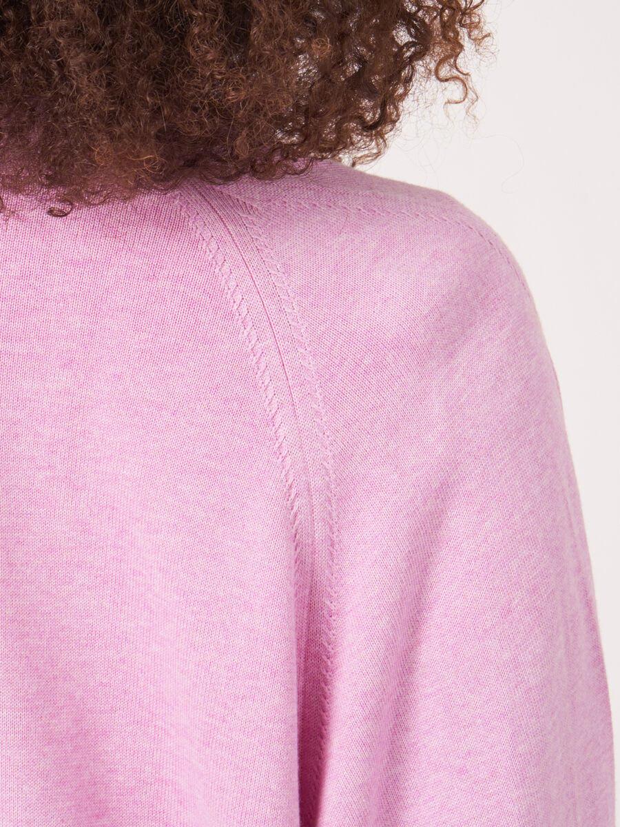 Repeat Cashmere Fijn Gebreid Vest Van Katoenmix Met Sjaalkraag En Zakken