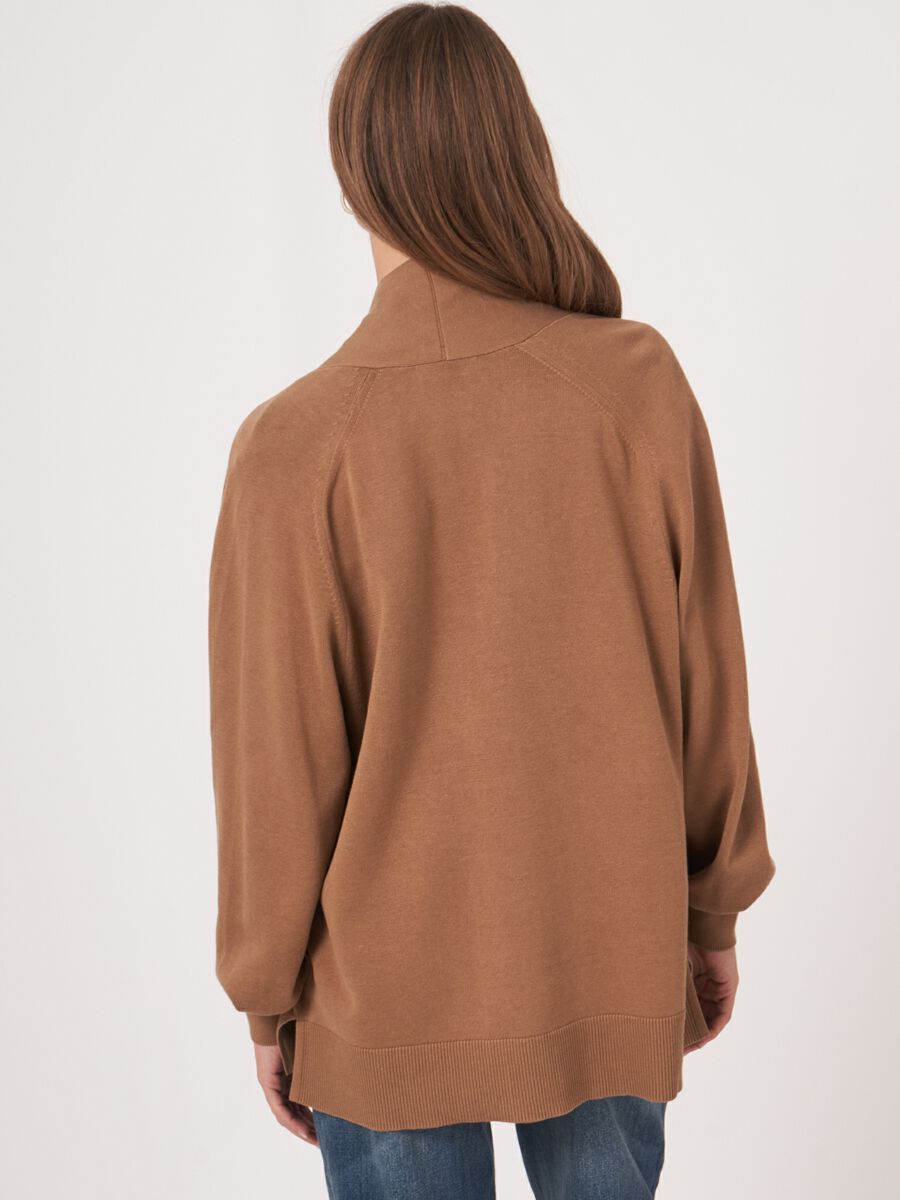 Repeat Cashmere Fijn Gebreid Vest Van Katoenmix Met Zakken