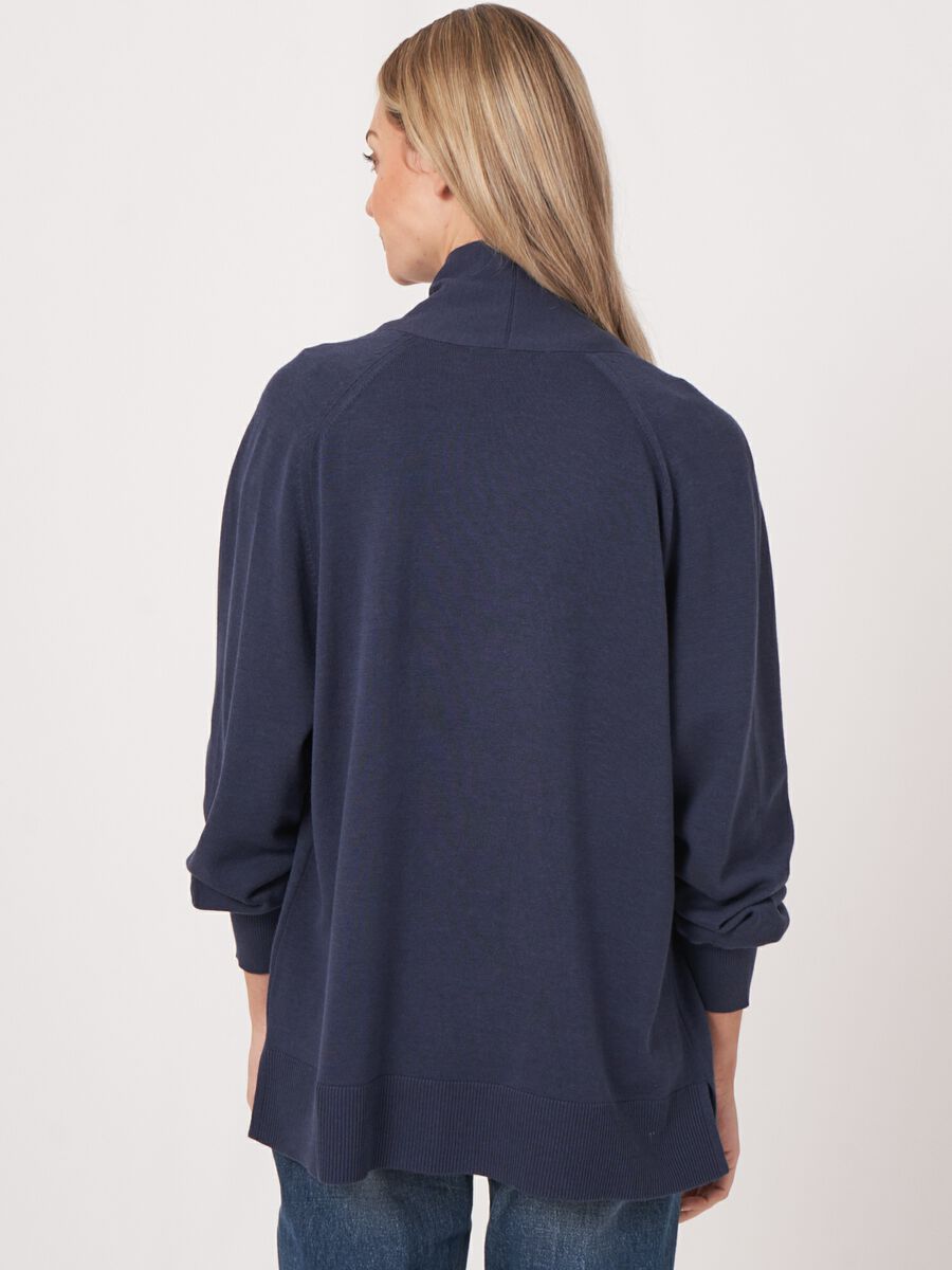 Repeat Cashmere Fijn Gebreid Vest Van Katoenmix Met Zakken