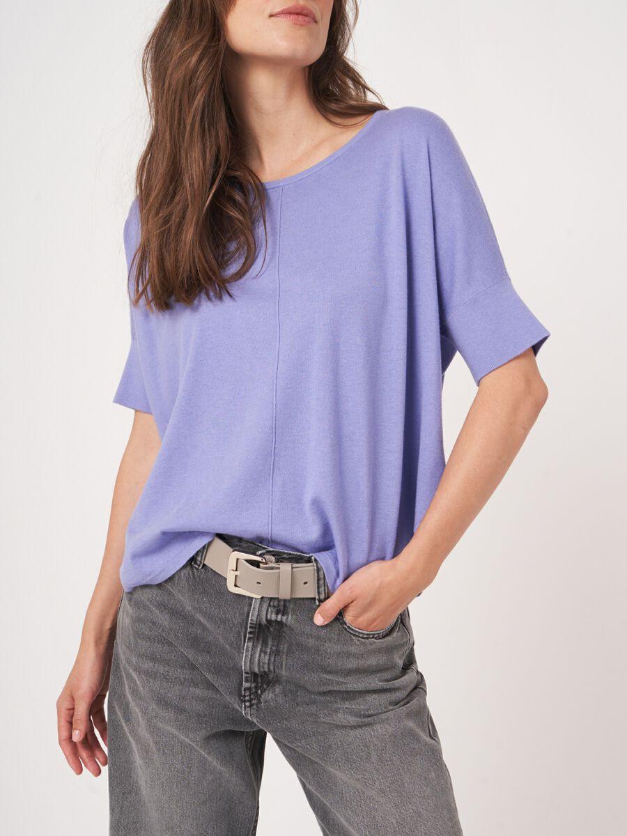 Repeat Cashmere Fijn Gebreide Poncho Trui Van Cashmere En Katoen