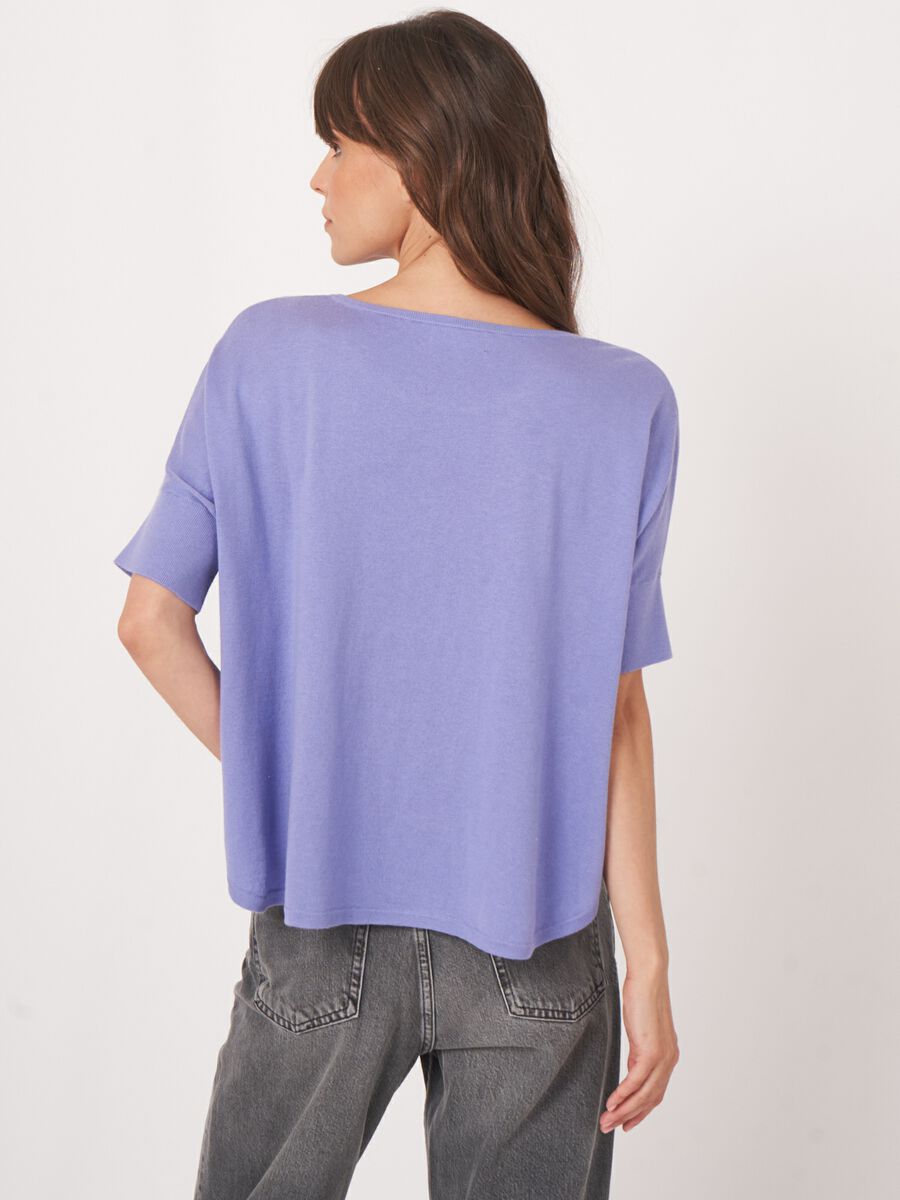 Repeat Cashmere Fijn Gebreide Poncho Trui Van Cashmere En Katoen