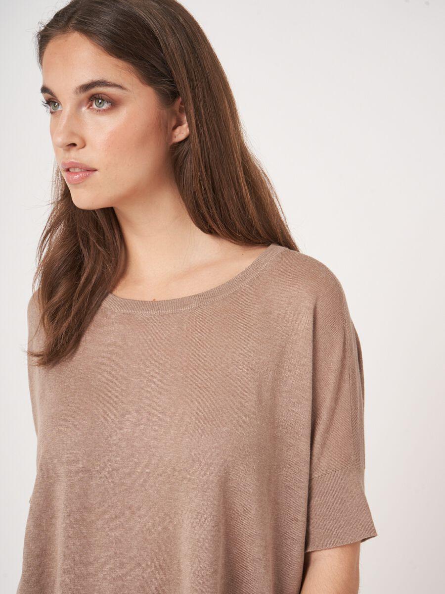 Repeat Cashmere Fijn Gebreide Trui Van Zuiver Linnen