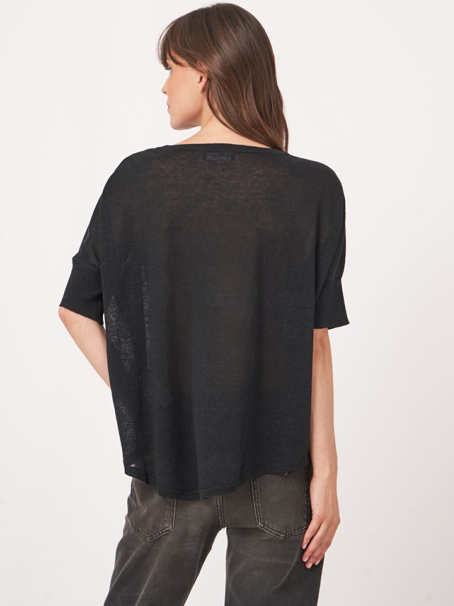 Repeat Cashmere Fijn Gebreide Trui Van Zuiver Linnen