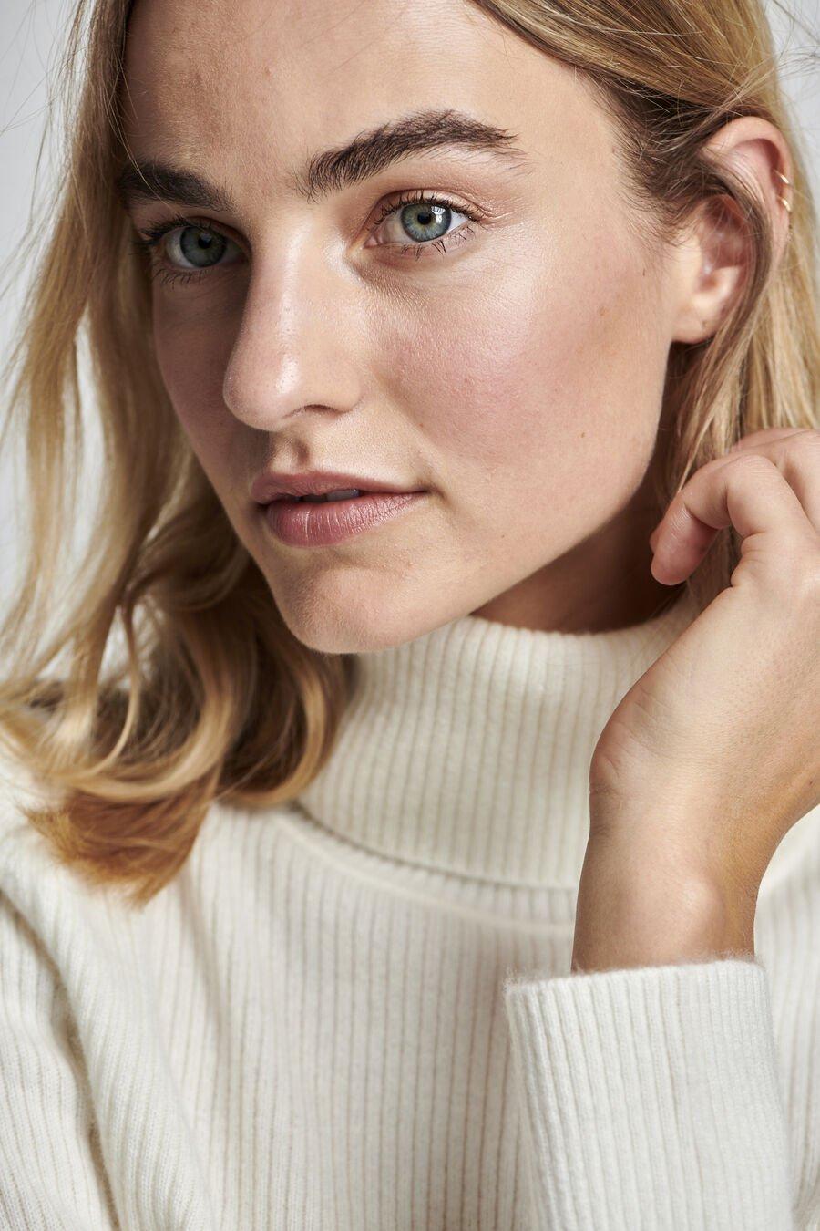 Repeat Cashmere Fijngebreide Geribde Coltrui Van Biologisch Cashmere