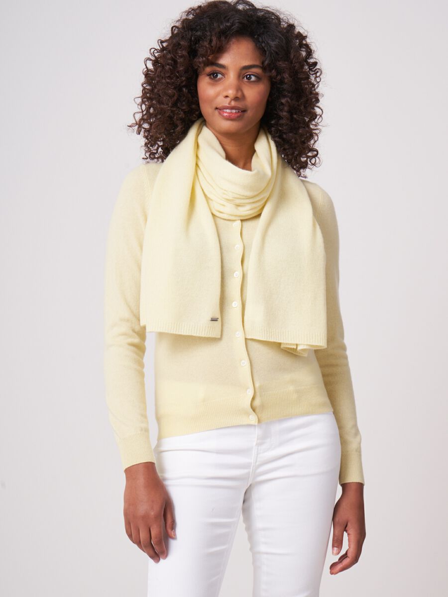 repeat cashmere Fijngebreide organisch cashmere sjaal