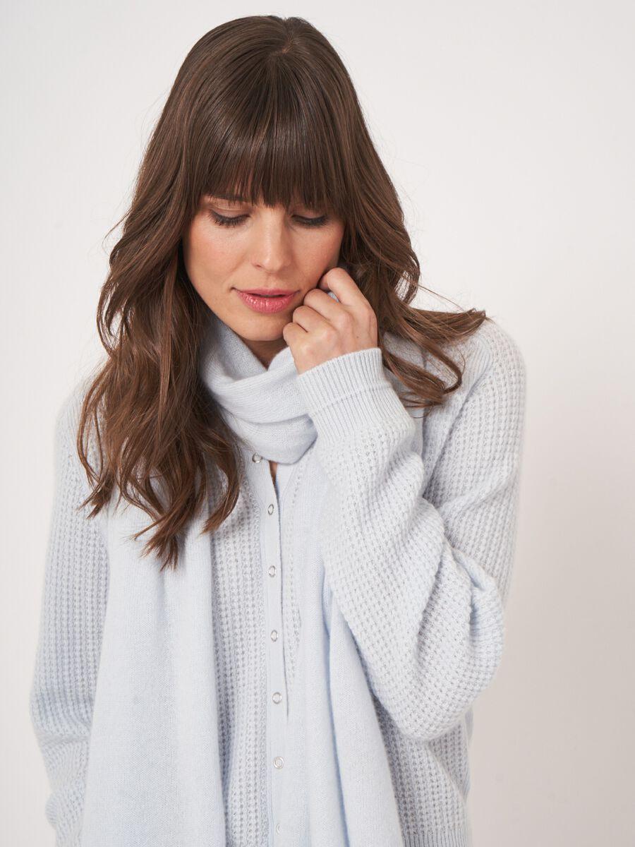 Repeat Cashmere Fijngebreide Organisch Cashmere Sjaal