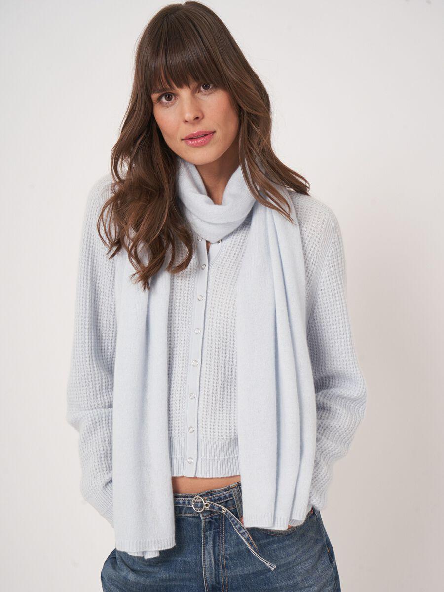 repeat cashmere Fijngebreide organisch cashmere sjaal