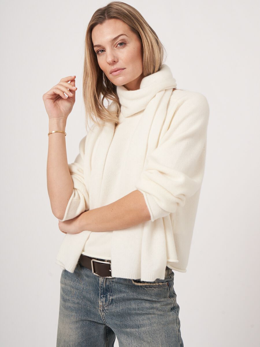 Repeat Cashmere Fijngebreide Organisch Cashmere Sjaal