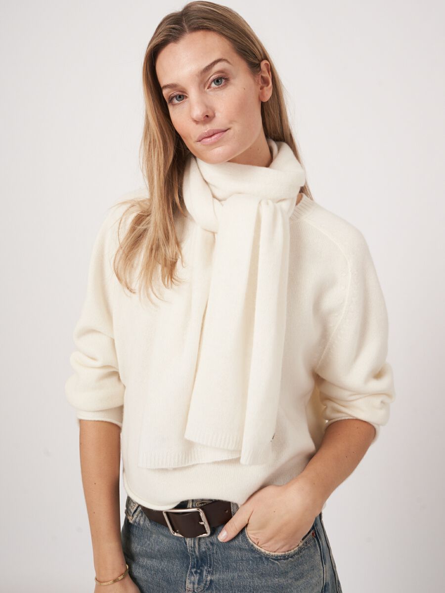 Repeat Cashmere Fijngebreide Organisch Cashmere Sjaal