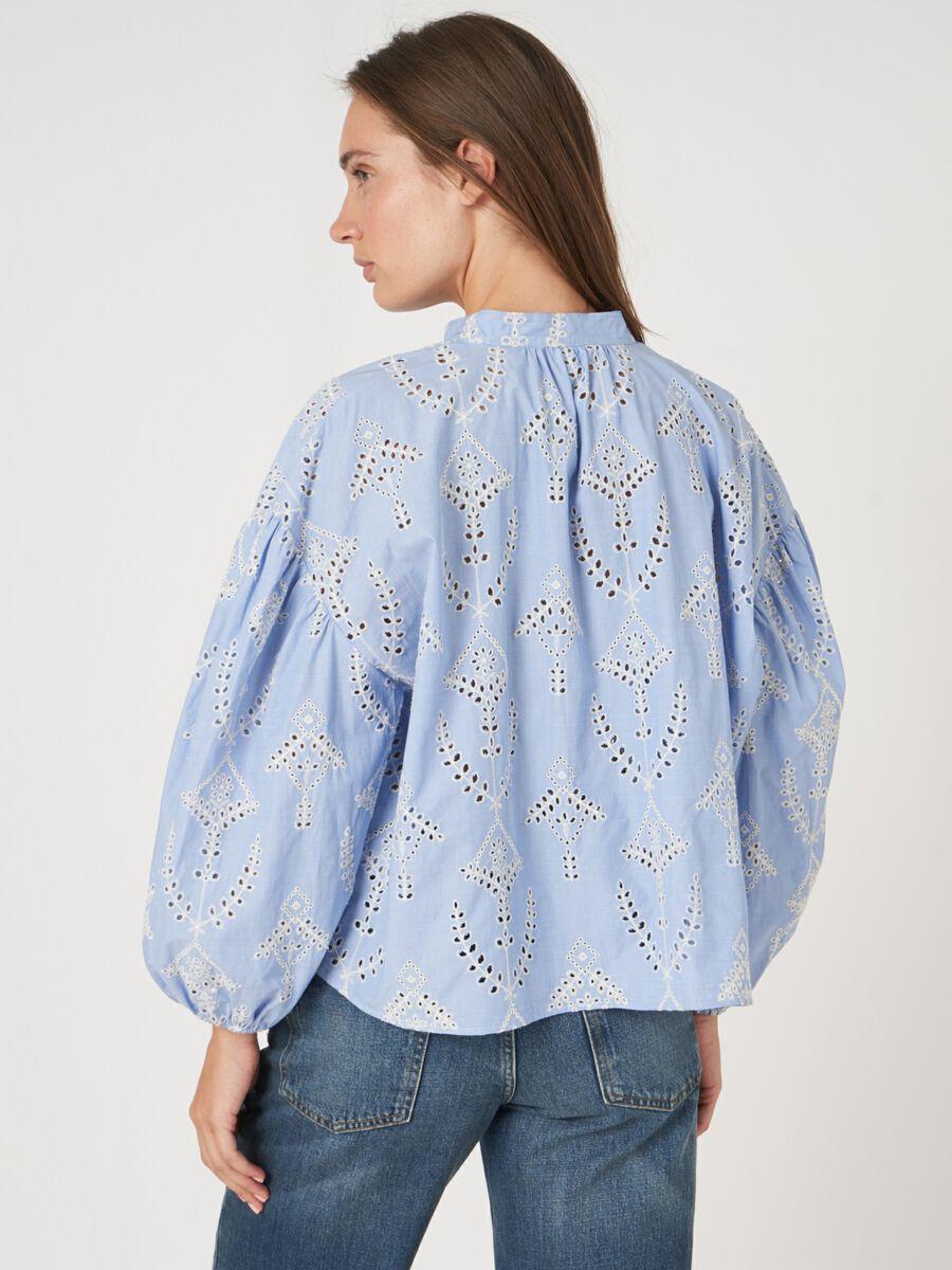 Repeat Cashmere Geborduurde Blouse Met Strikkoord Met Kwastje