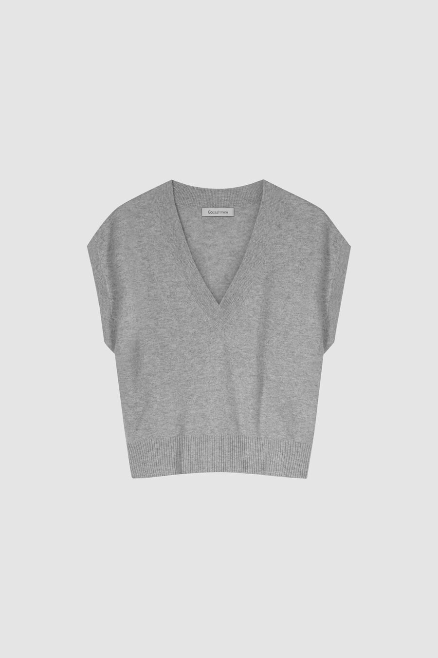 Repeat Cashmere Gebreide Cashmere Top Met Diepe V-hals