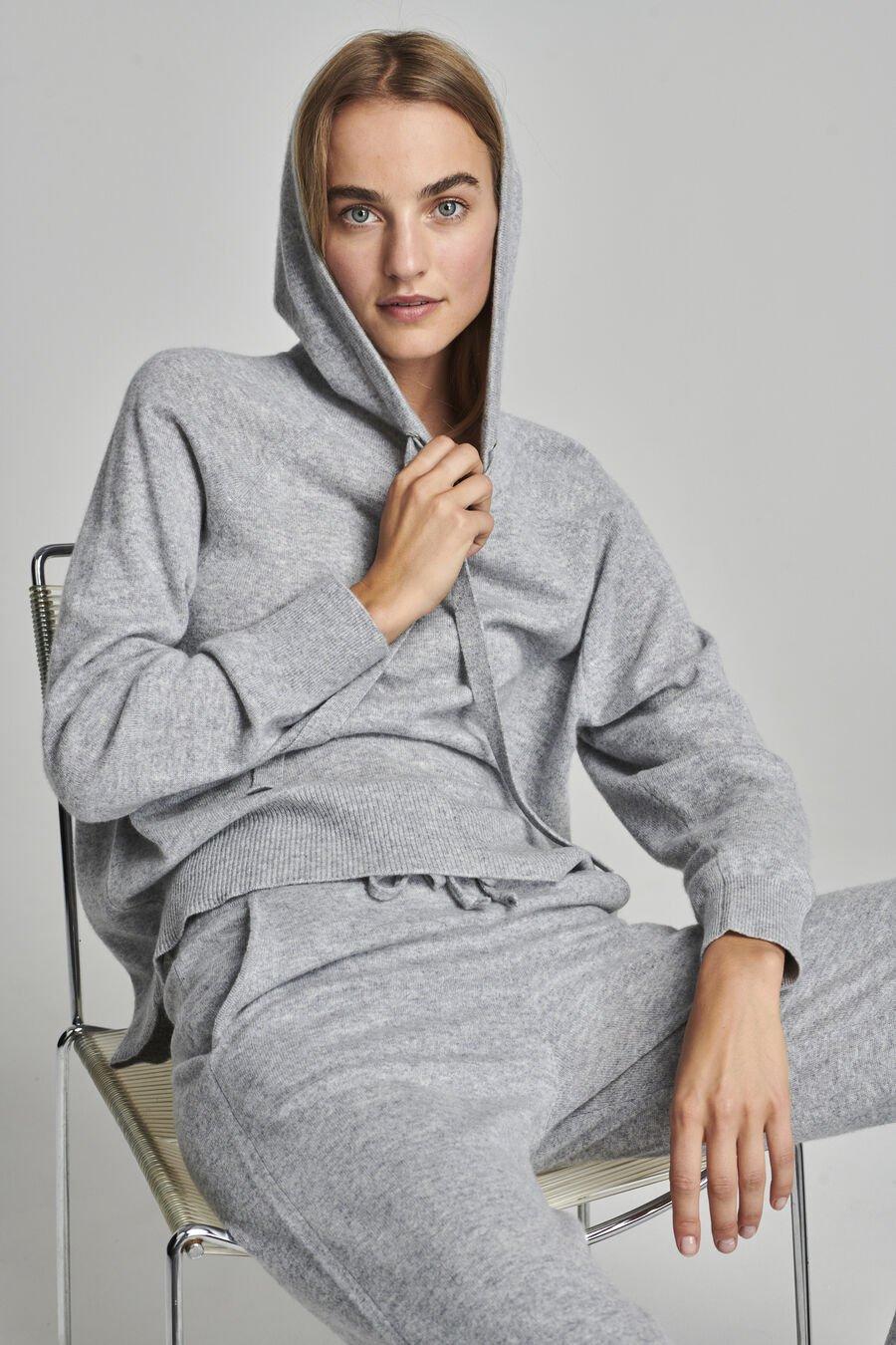 Repeat Cashmere Gebreide Hoodie Van Biologisch Cashmere