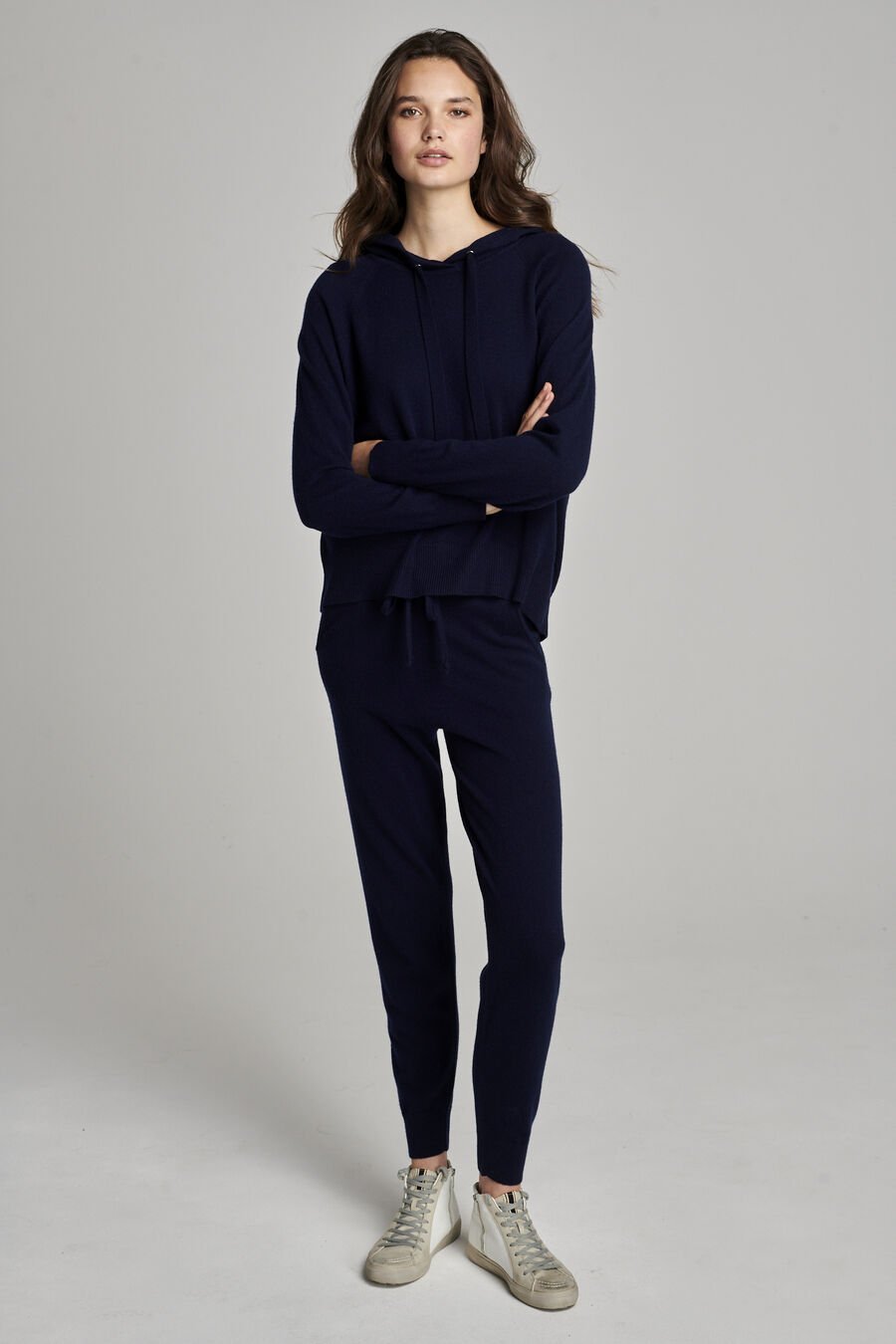 Repeat Cashmere Gebreide Hoodie Van Biologisch Cashmere