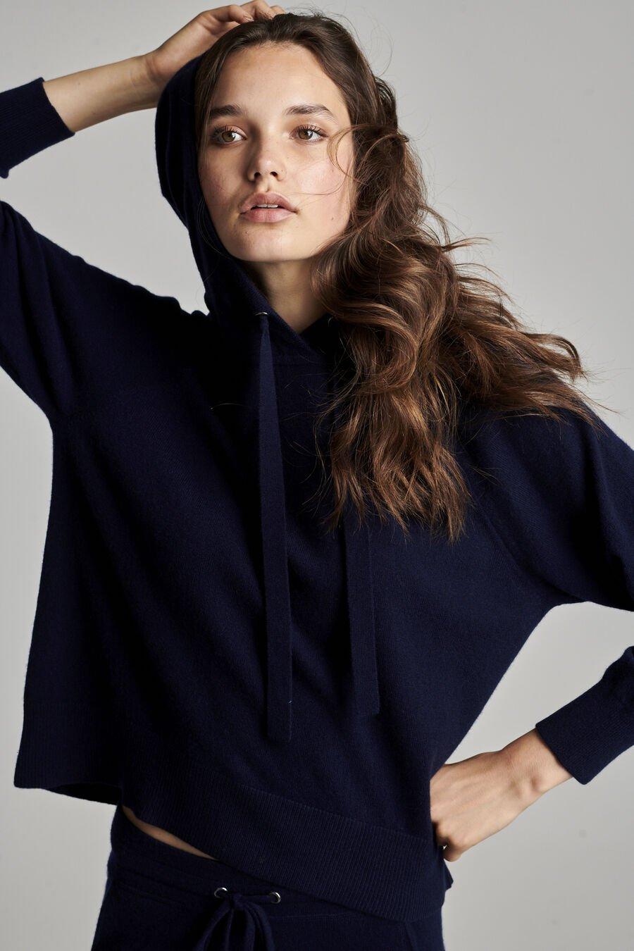 Repeat Cashmere Gebreide Hoodie Van Biologisch Cashmere