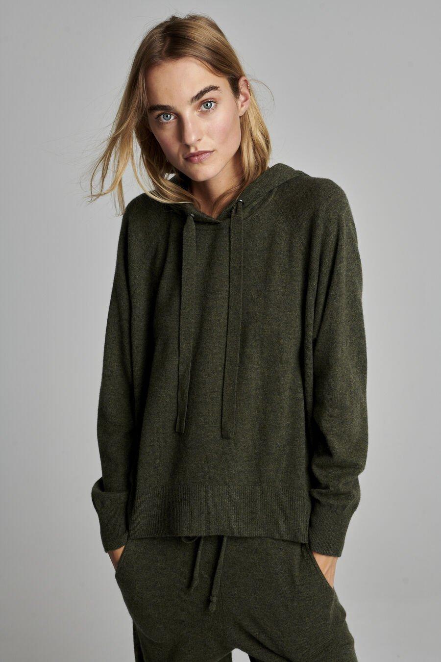 Repeat Cashmere Gebreide Hoodie Van Biologisch Cashmere