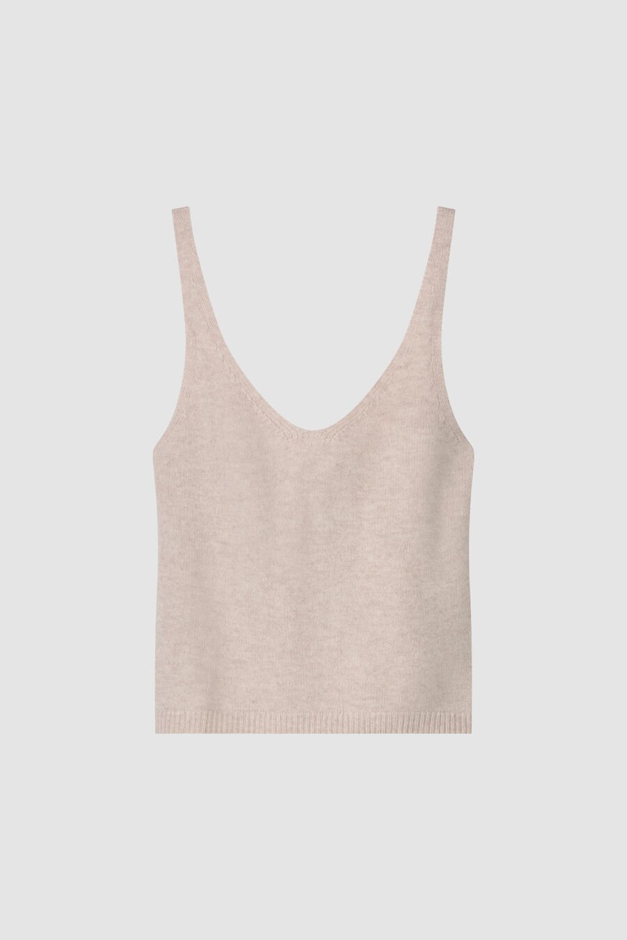 Repeat Cashmere Gebreide Top Met Diepe V-hals Van Biologisch Cashmere