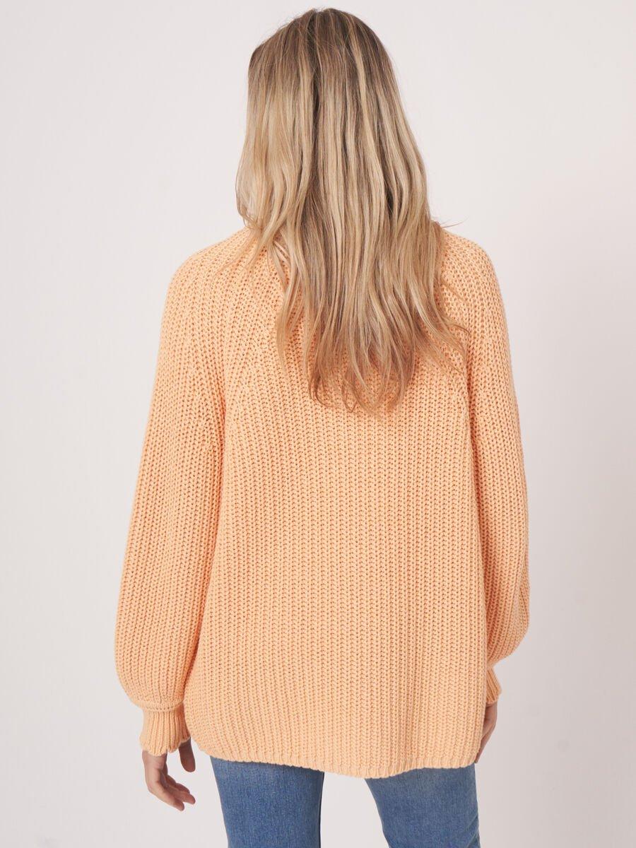 Repeat Cashmere Grof Gebreid Vest Met Golvend Detail