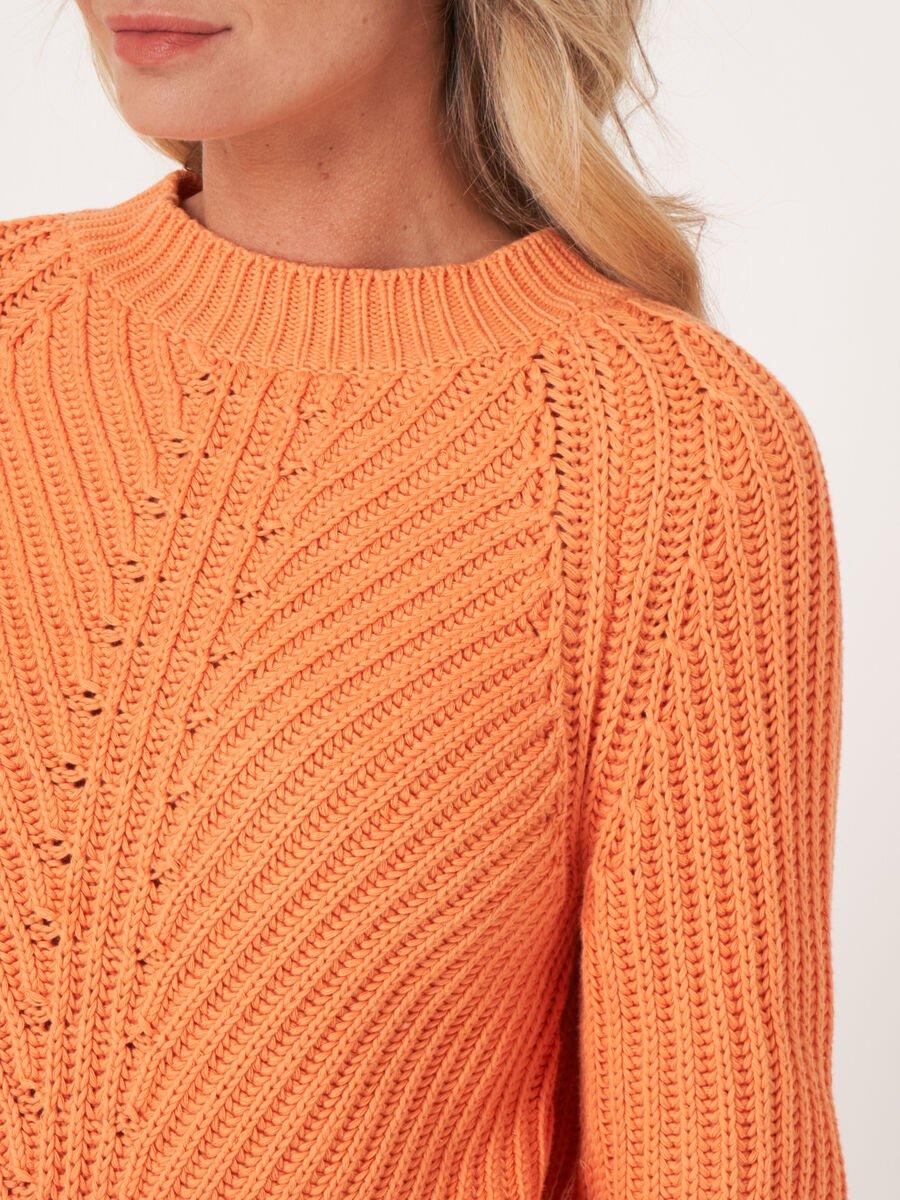 Repeat Cashmere Grof Gebreide Trui Met Korte Pofmouwen