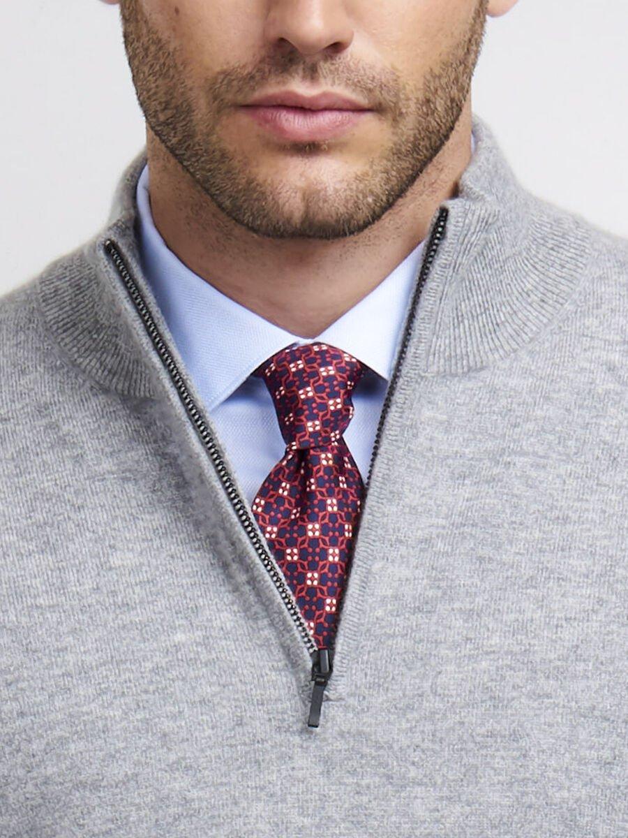 Repeat Cashmere Heren-trui Met Opstaande Kraag En Rits