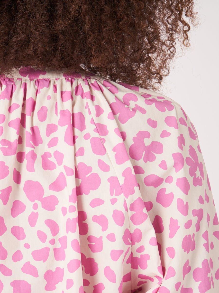 Repeat Cashmere Katoenen Blouse Met Pofmouwtjes En Bloemenprint