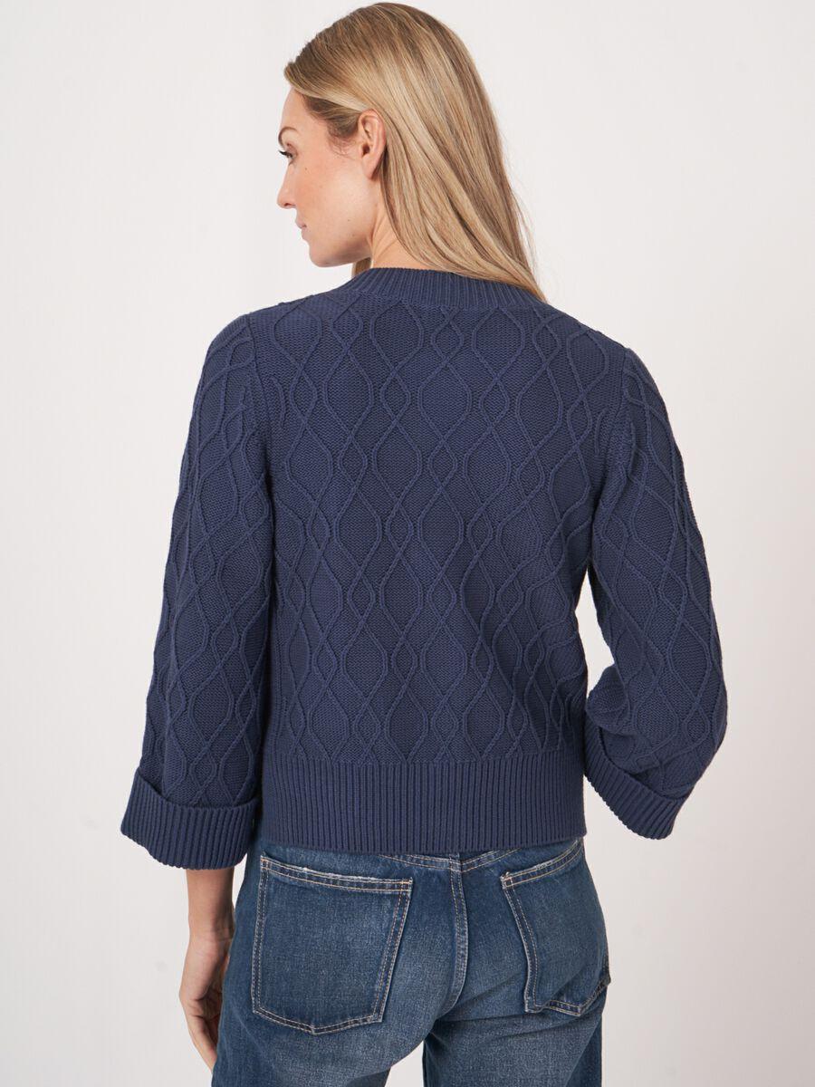 Repeat Cashmere Katoenen Gebreid Vest Met Brede Mouwen