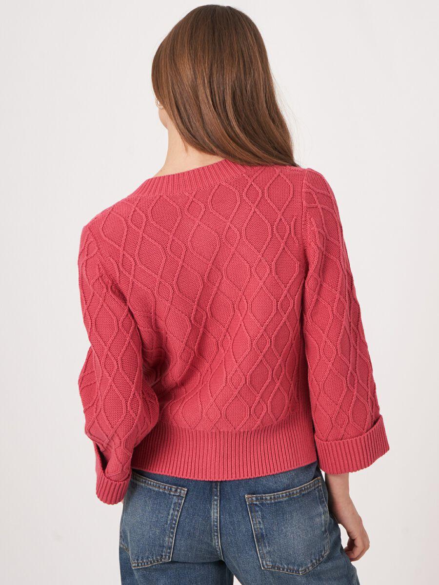 Repeat Cashmere Katoenen Gebreid Vest Met Brede Mouwen