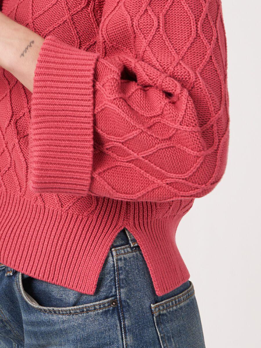 Repeat Cashmere Katoenen Gebreid Vest Met Brede Mouwen