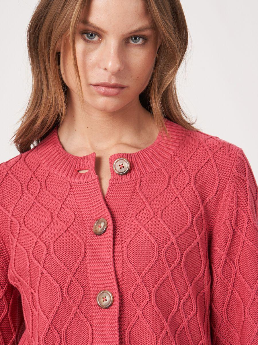 Repeat Cashmere Katoenen Gebreid Vest Met Brede Mouwen