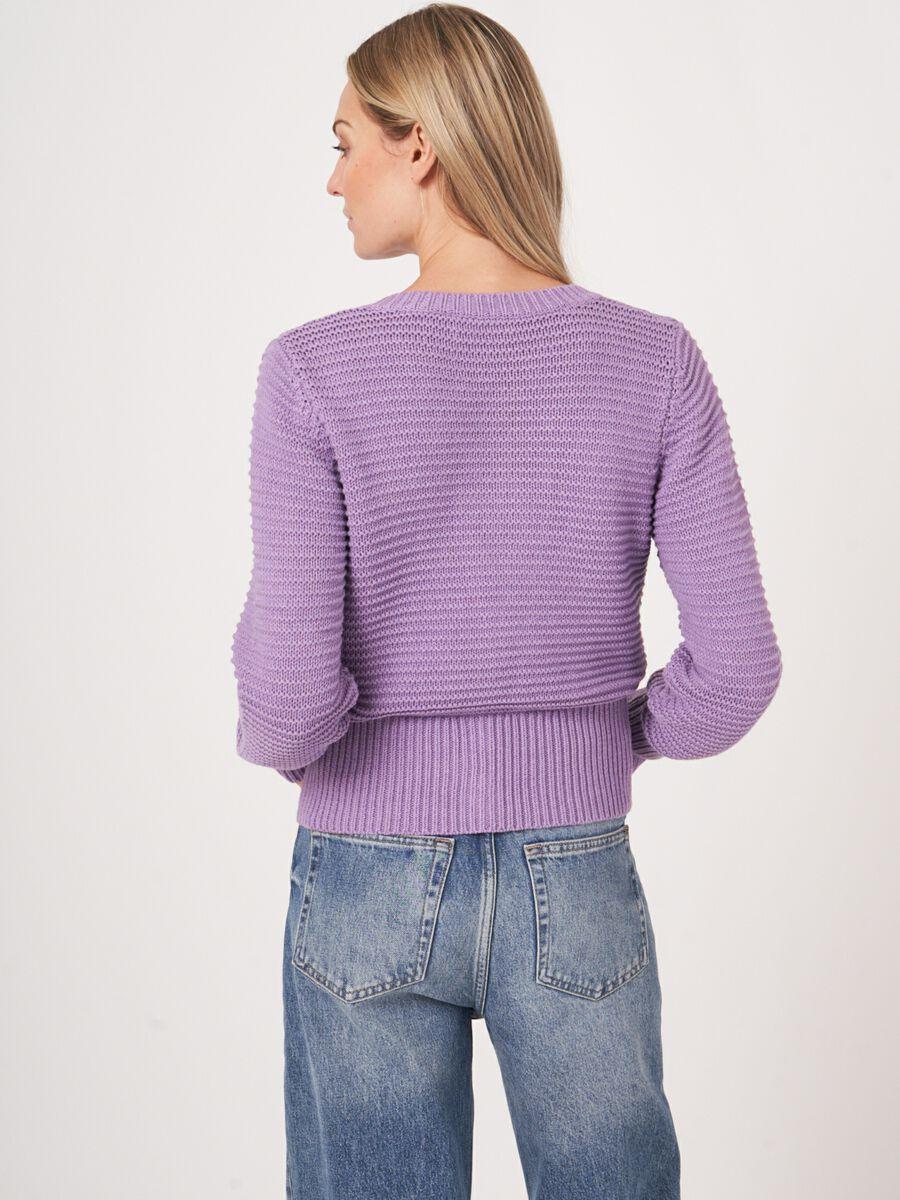 Repeat Cashmere Katoenen Gebreid Vest Met Strikkoord