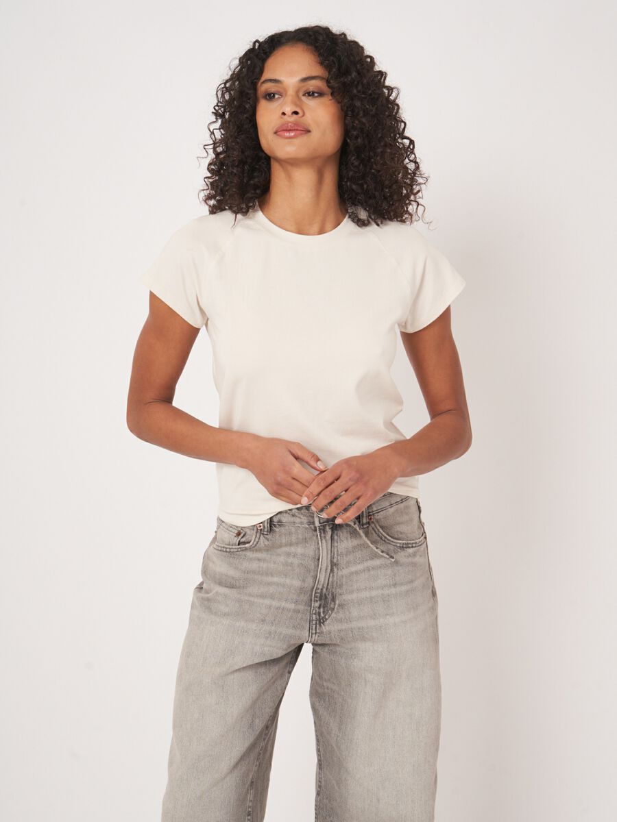 Repeat Cashmere Katoenen T-shirt Met Raglan-kapmouw
