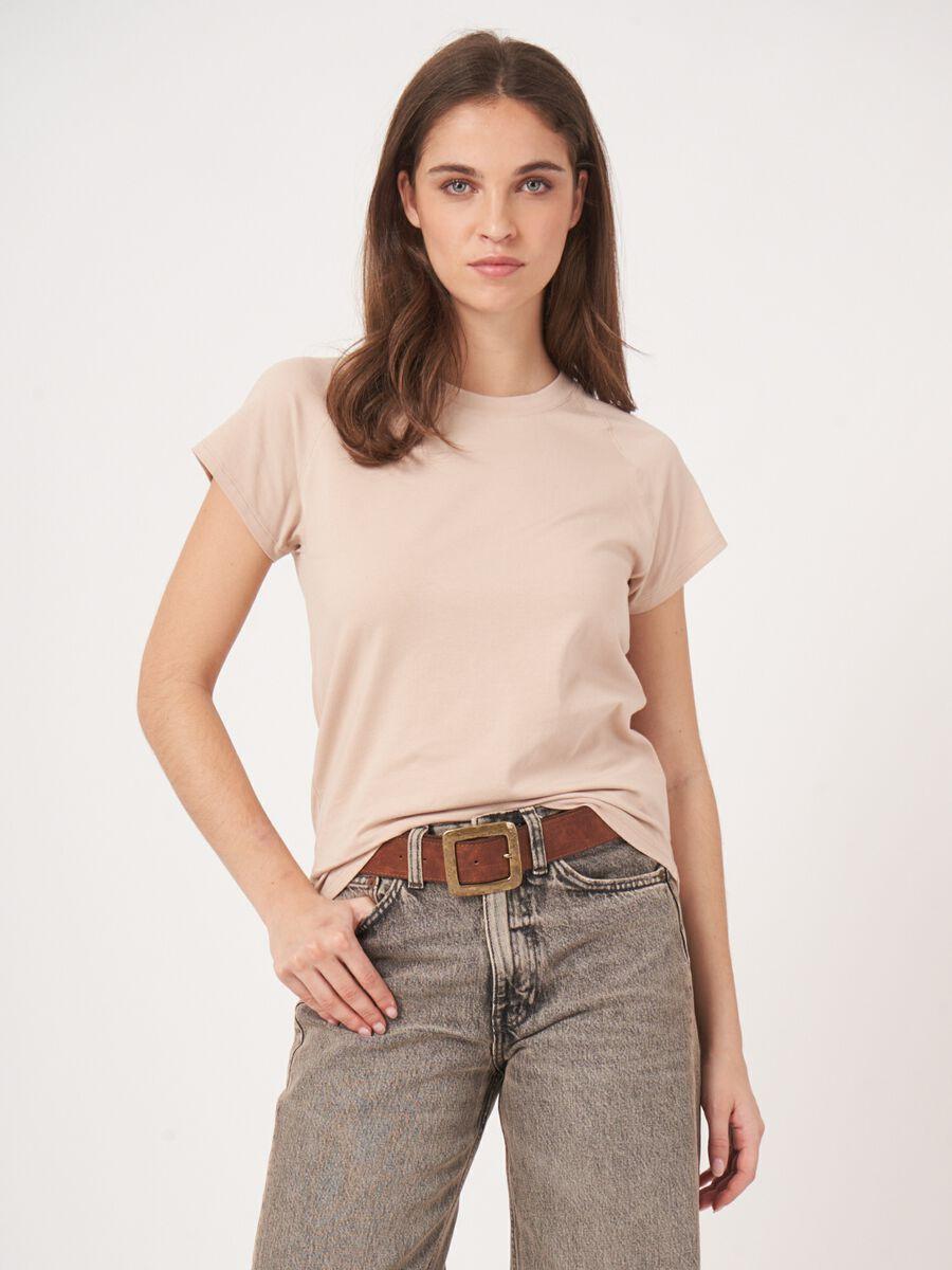 repeat cashmere Katoenen T-shirt met raglan-kapmouw
