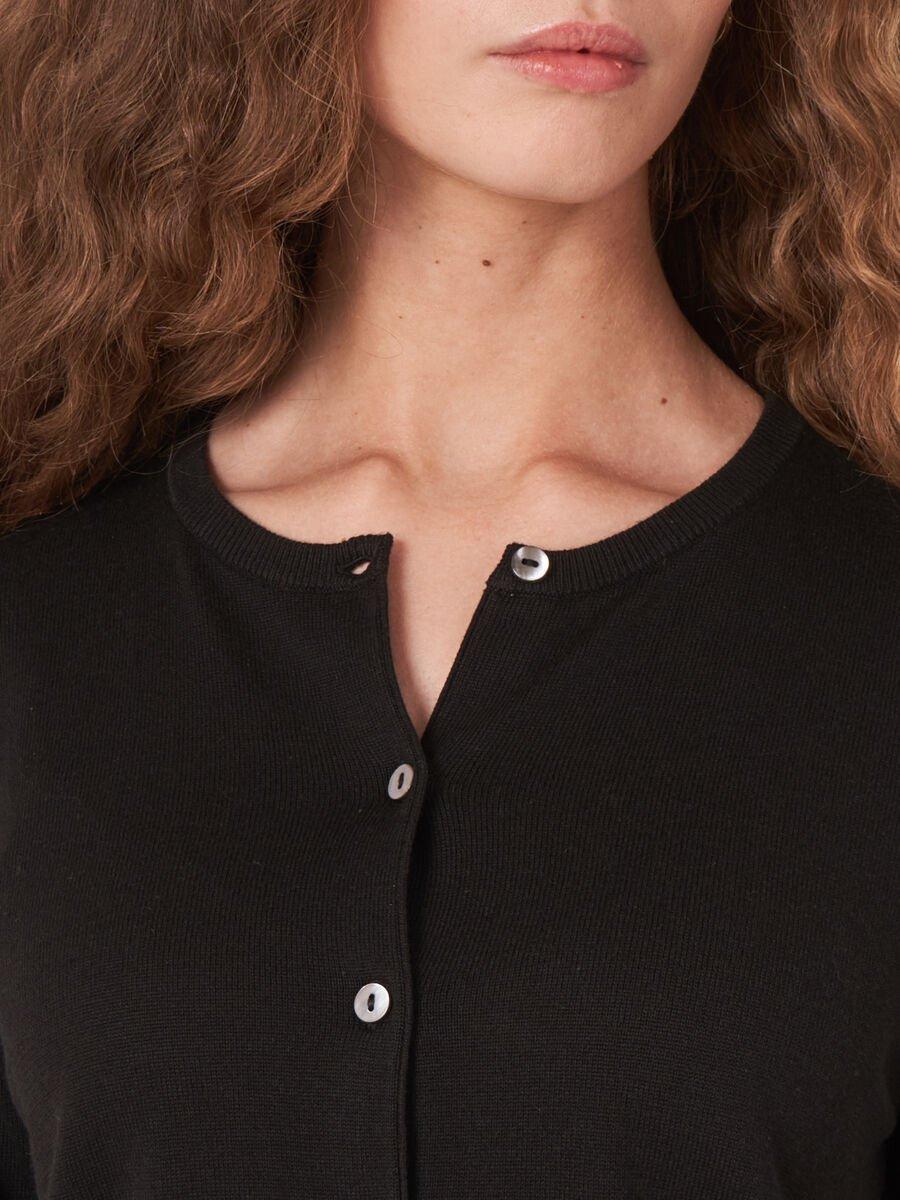 Repeat Cashmere Kort Vest Met Ronde Hals Van Biologisch Katoen