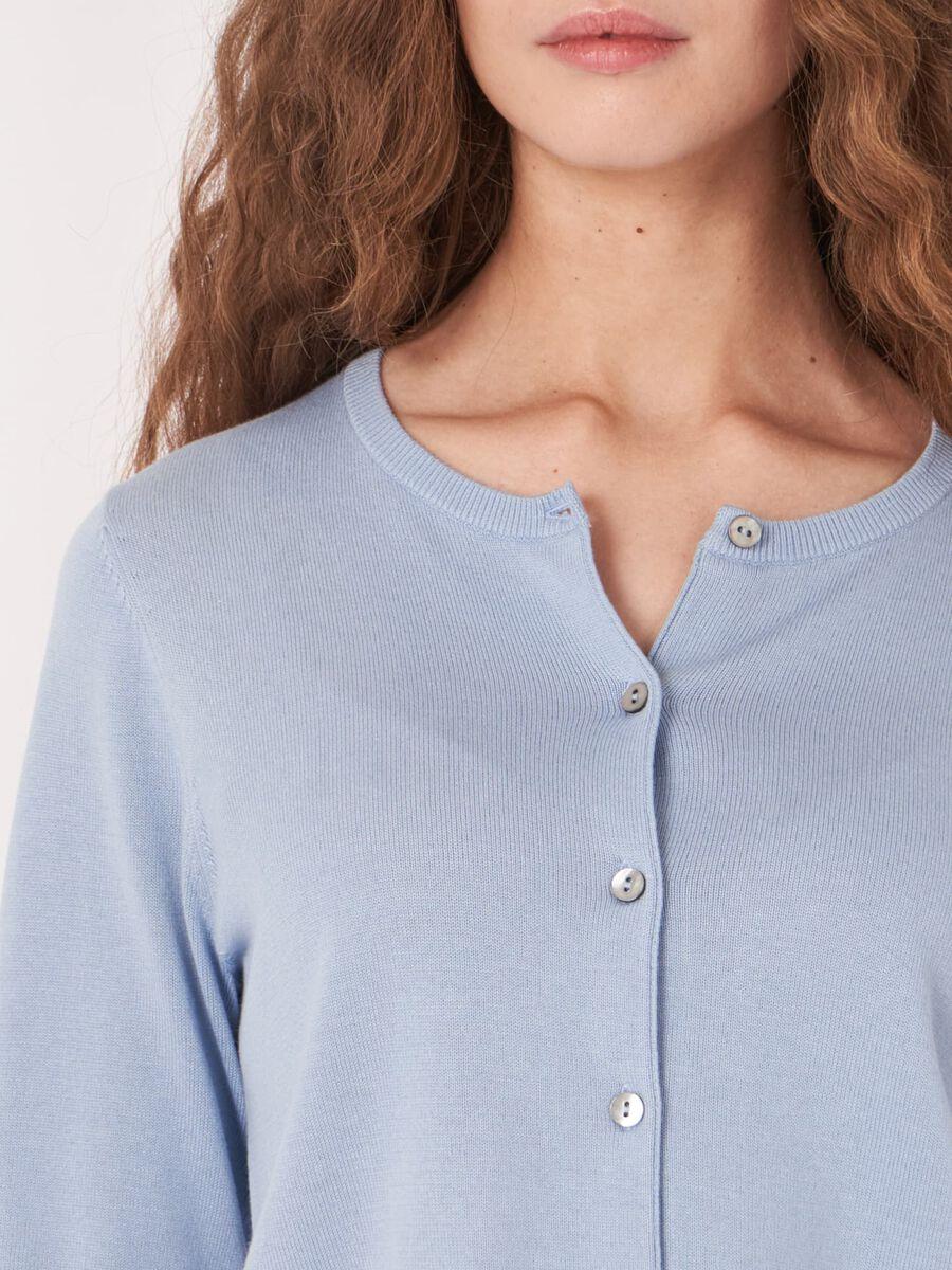 Repeat Cashmere Kort Vest Met Ronde Hals Van Katoenmix