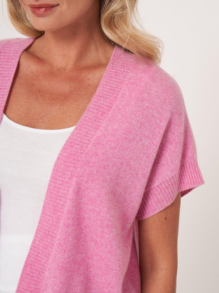 Repeat Cashmere Kort Vestje Met Geribde V-hals Op De Rug