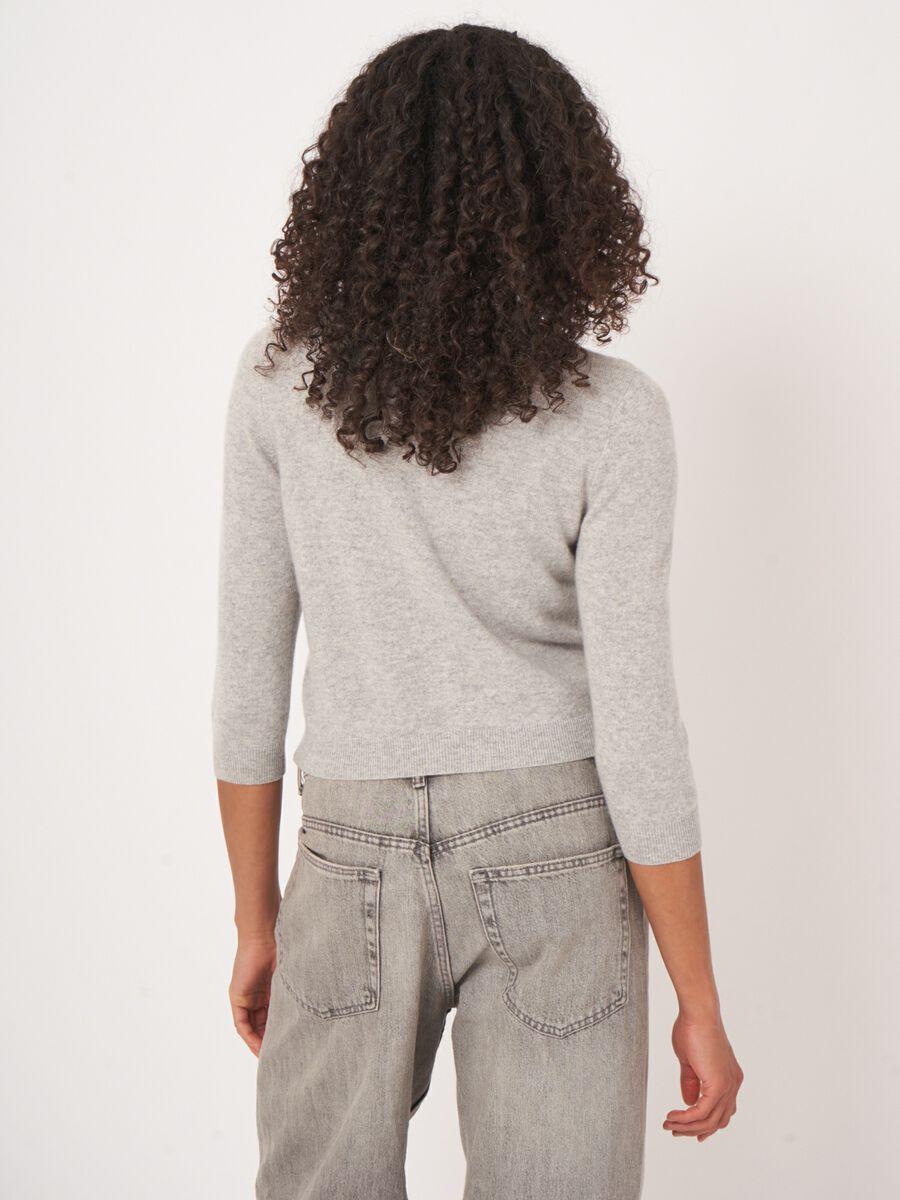 Repeat Cashmere Korte Cardigan Met Ronde Hals Van Biologisch Cashmere