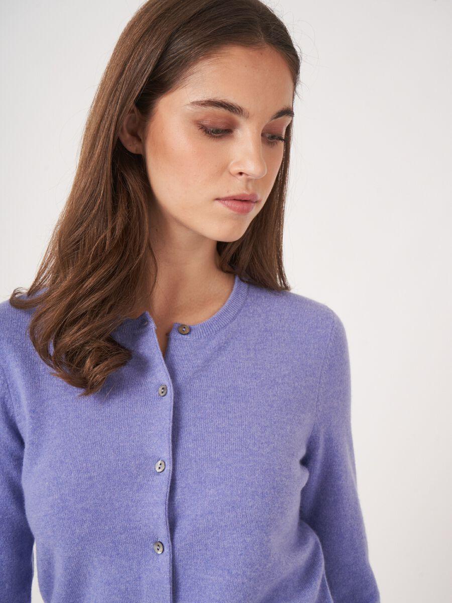 Repeat Cashmere Korte Cardigan Met Ronde Hals Van Biologisch Cashmere