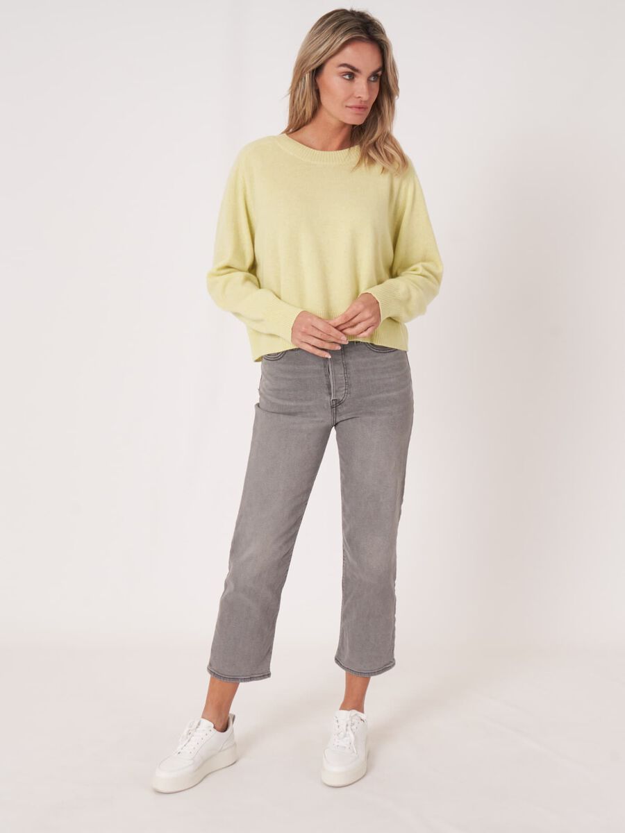 Repeat Cashmere Korte Raglan Trui Van Organisch Cashmere