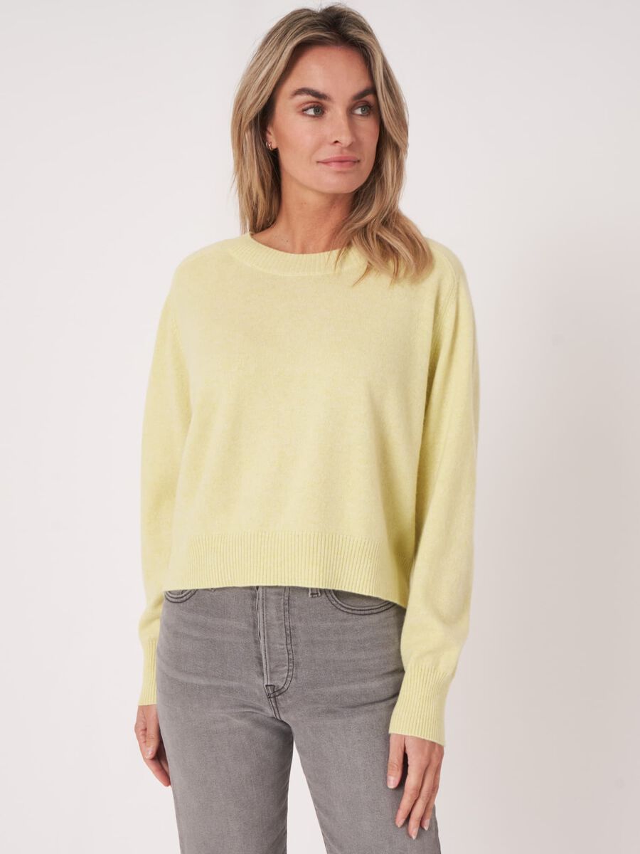 repeat cashmere Korte raglan trui van organisch cashmere