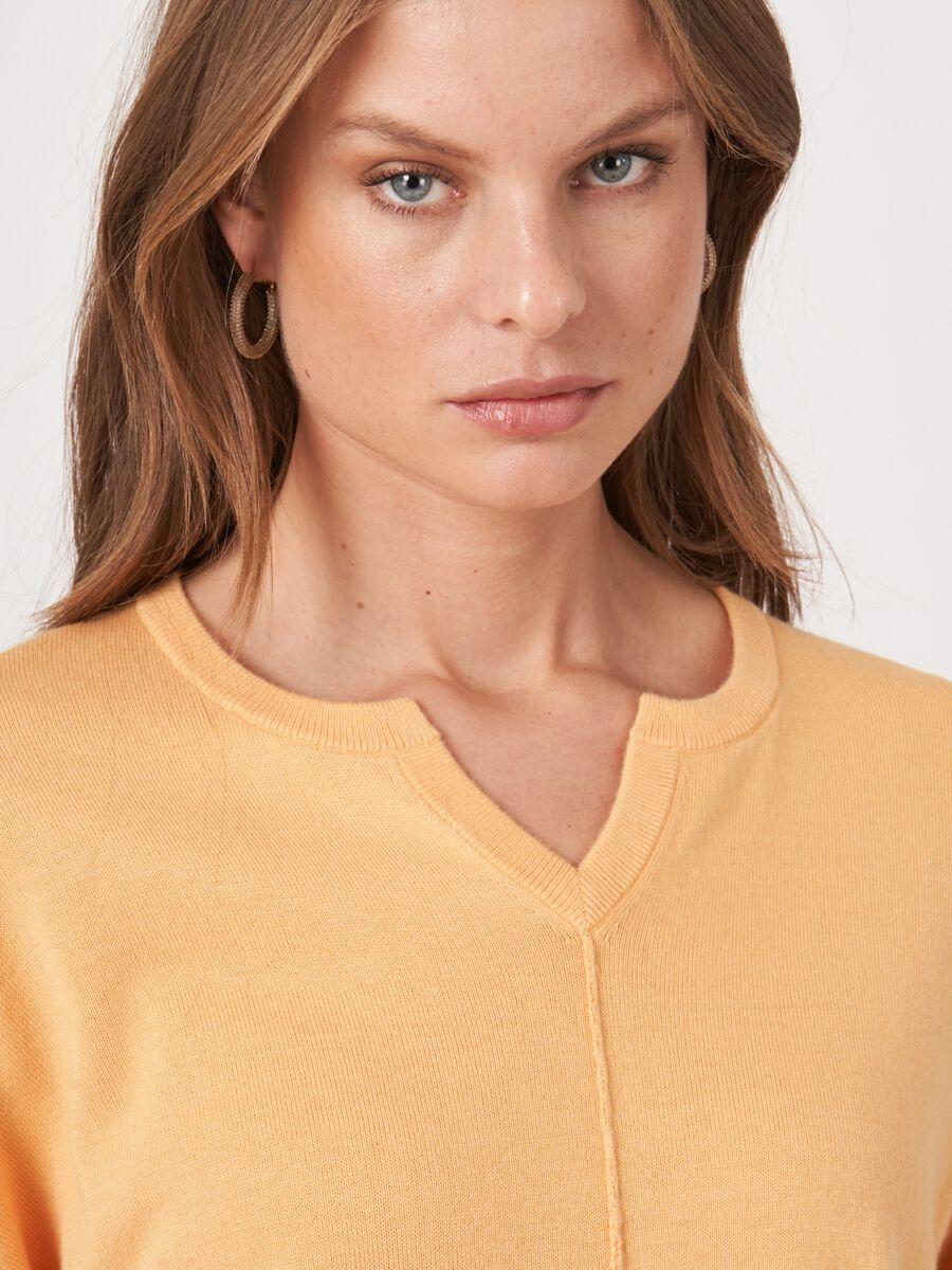 Repeat Cashmere Loose Fit Katoenen Trui Met Elastische Zoom