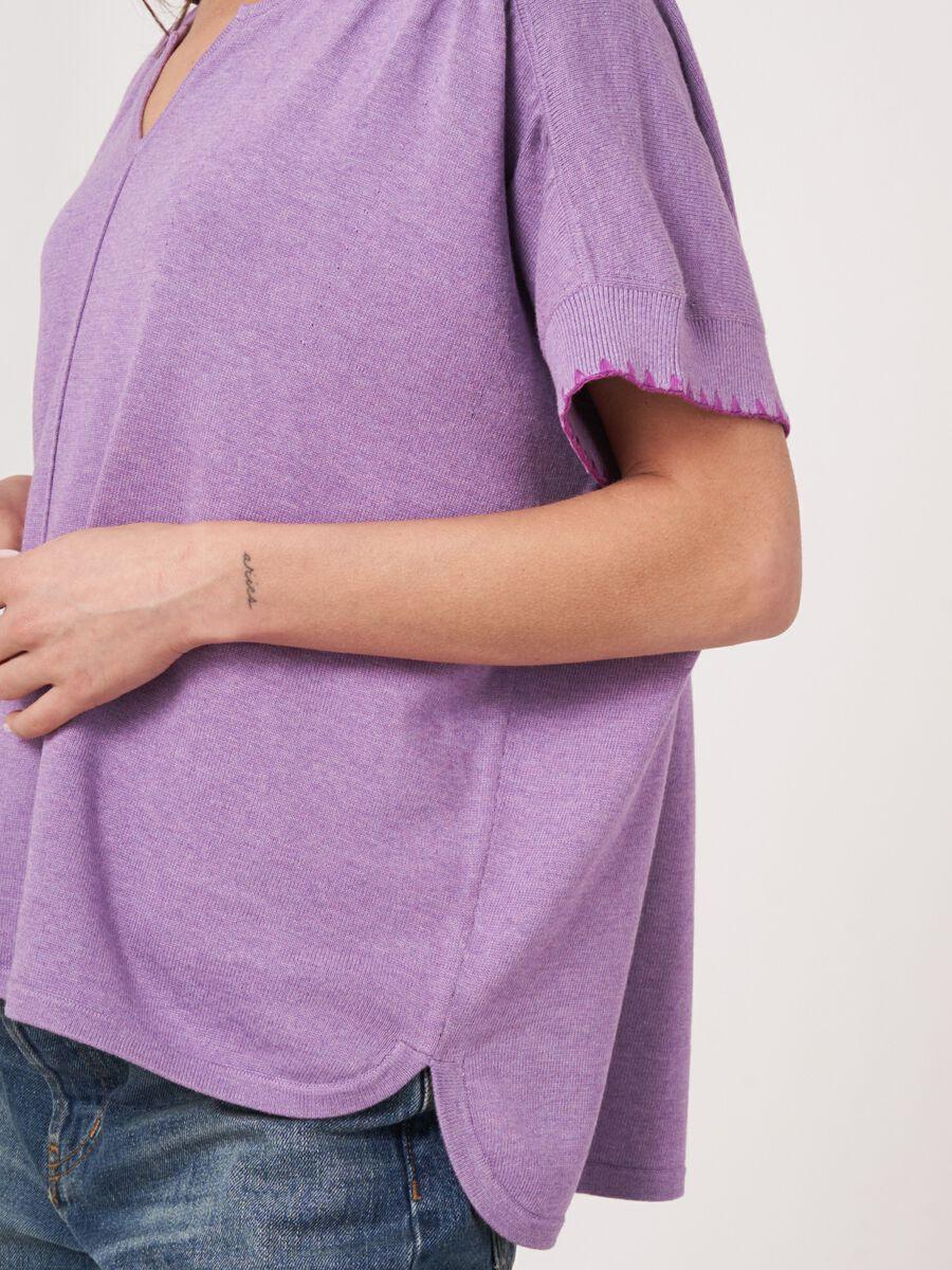 Repeat Cashmere Loose Fit Poncho-trui Van Katoenmix