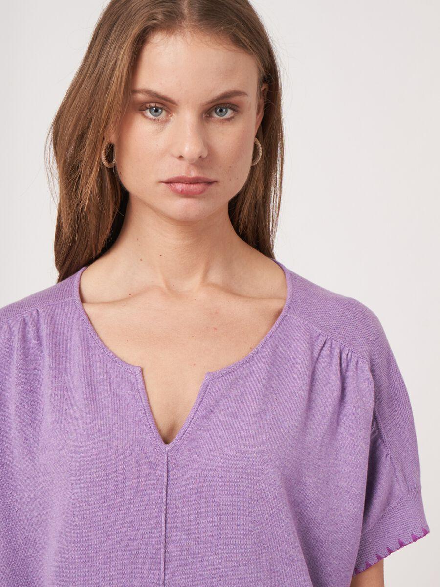 Repeat Cashmere Loose Fit Poncho-trui Van Katoenmix