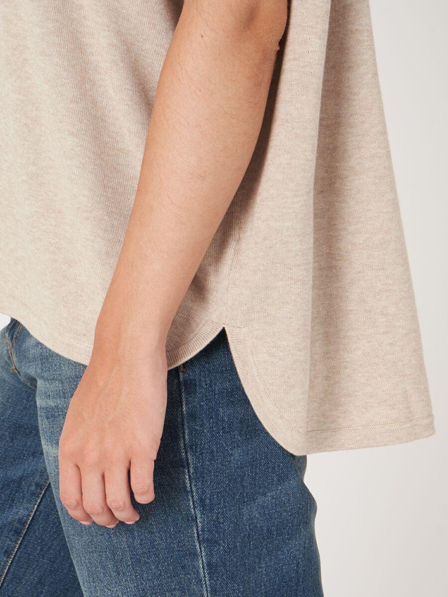 Repeat Cashmere Loose Fit Poncho-trui Van Katoenmix