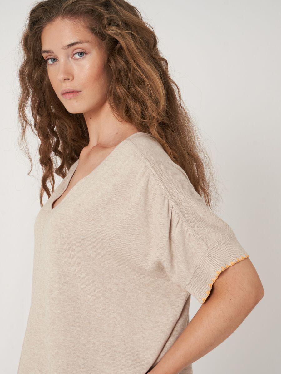 Repeat Cashmere Loose Fit Poncho-trui Van Katoenmix