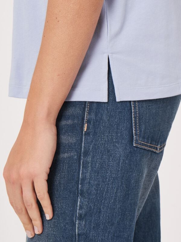 Repeat Cashmere Loose Fit T-shirt Met Opgerolde Mouwen