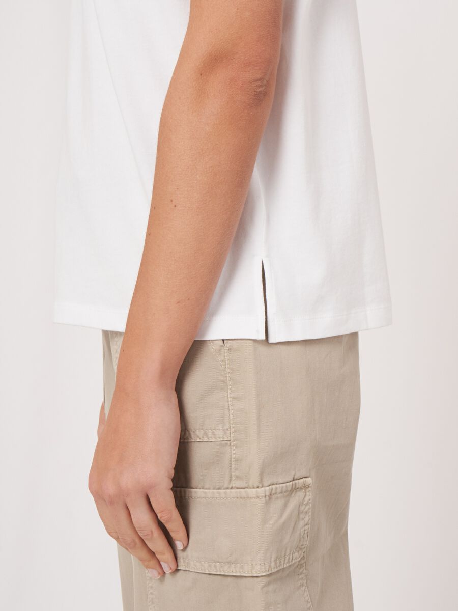 Repeat Cashmere Loose Fit T-shirt Met Opgerolde Mouwen