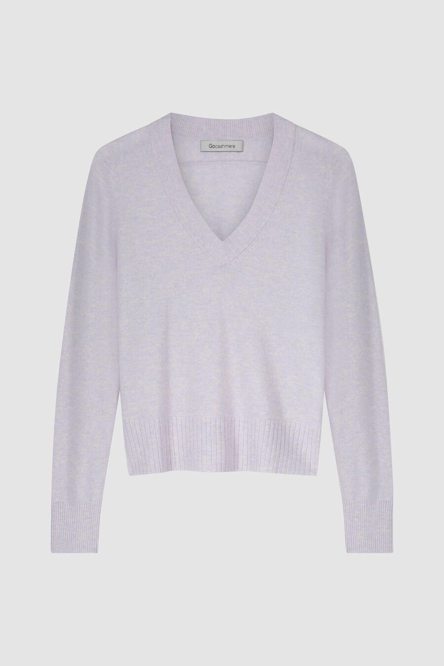 Repeat Cashmere Losse Cashmere V-hals Trui Met Geribde Details