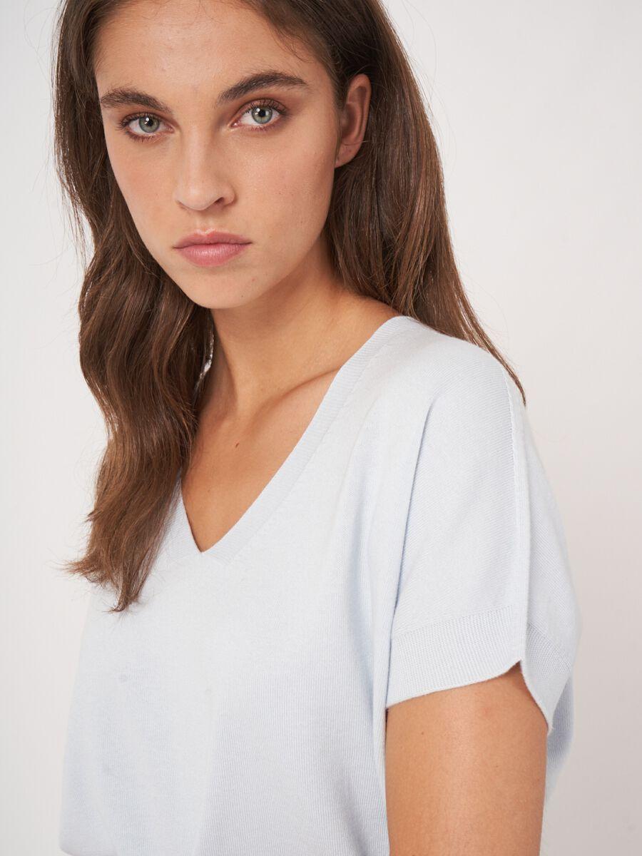 Repeat Cashmere Mouwloze Fijn Geribde Trui Van Cashmere En Katoen